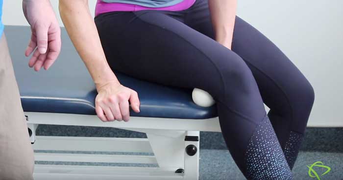 Physiotherapist explains how to do hamstring mobilization exercise