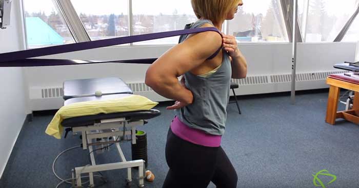 Capsular Shoulder exercises for muscle rotation in Edmonton