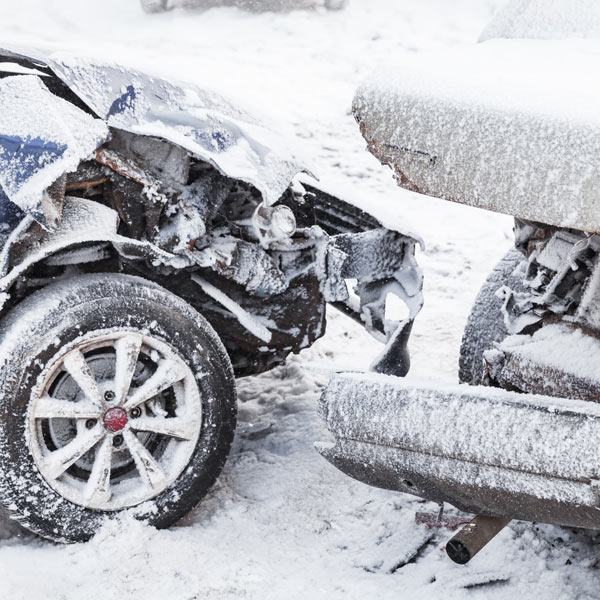 winter car wreck
