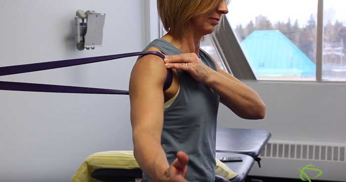 Capsular Shoulder stretches for shoulder mobilization in Edmonton